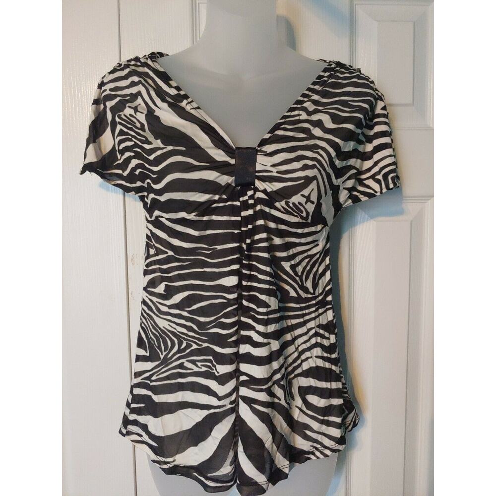 Express Zebra Burnout Top Shirt Size S Small